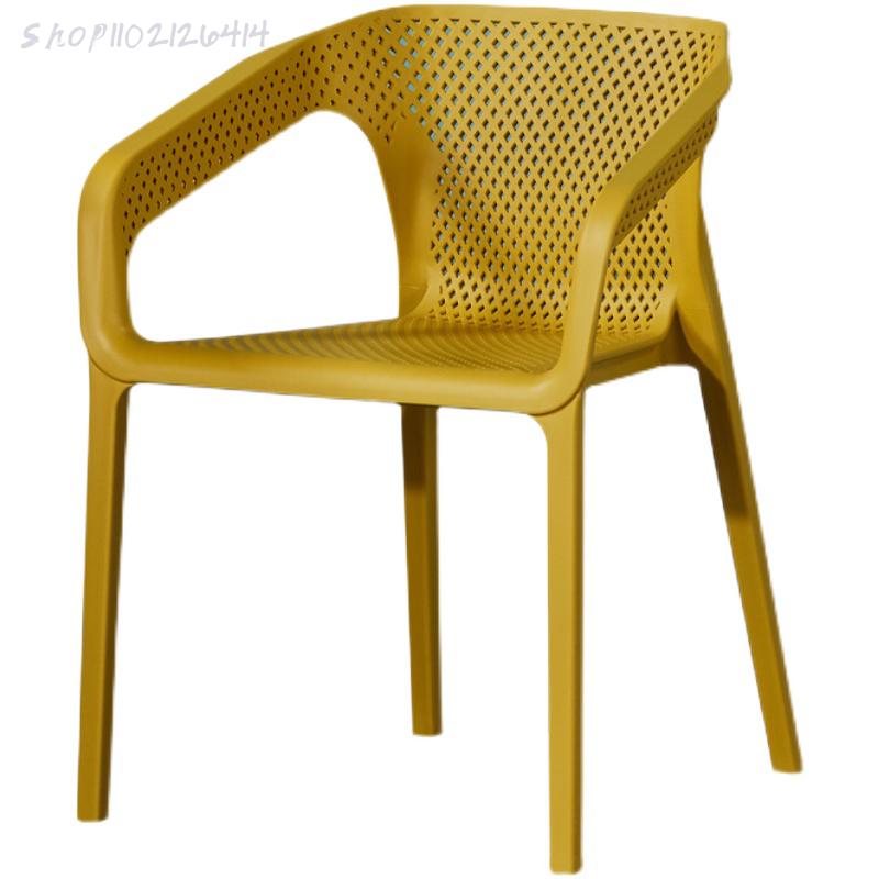 Nordic Plastic Chair Backrest Chair Leisure Outdoor Chair Simple Dining Chair Coffee Chair Negotiation Thickening Home PP Stool